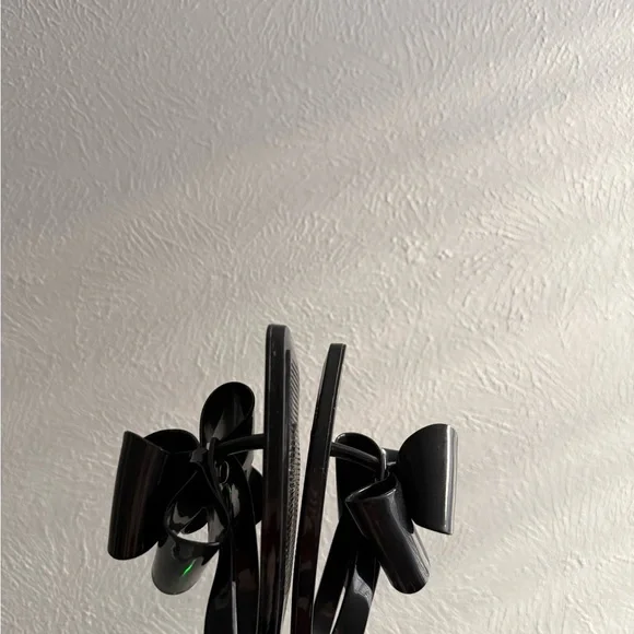 Jeffrey Campbell Jelly Black Bow Sandals - Picture 5 of 6